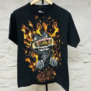 West Coast Choppers Long Beach CA Jesse James is a Dead Man Skull Flames Tee